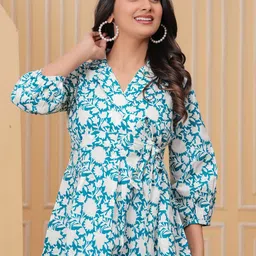 kipek Floral Print Ethnic Cotton Top-image-94