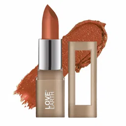 LOVE EARTH Satin Matte Lipstick Enriched With Almond Oil & Vitamin E- 3.5 g- Caramel 314-39