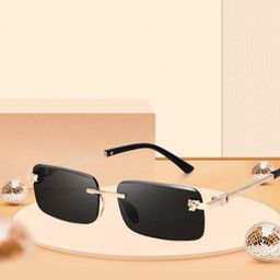 RICH CLUB Unisex Square Sunglasses with UV Protected Lens-image-12