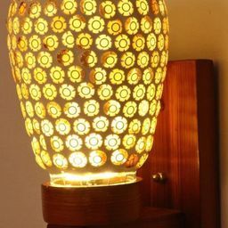 1ST TIME White & Gold-Toned Textured Glass Contemporary Cylinder Shaped Wall Lamp-picture-17