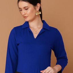 Chemistry Women Cuban Collar Shirt Style Top-picture-29