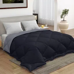 CHICERY Grey & Black Geometric Heavy Winter Double Bed Comforter-25