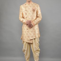 Manish Creations Mandarin Collar Sherwani Set-picture-55