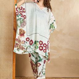 LABEL AARNA Printed V-Neck Top With Trousers Co-Ords-picture-18