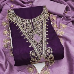 KALINI Embroidered Unstitched Dress Material-picture-35