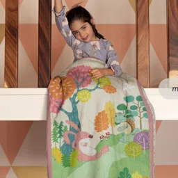NEW COMERS Pink & Green Geometric Mild Winter 210 GSM Single Bed Dohar-image-28