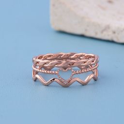 GC PREMIUM JEWELLERY Heart Cutout & Wavy Details Finger Ring-image-81