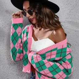Oh Rare Women Checked Crop Cardigan-image-74