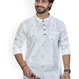 Authentics Men Ethnic Motifs Striped Thread Work Kurta-picture-16