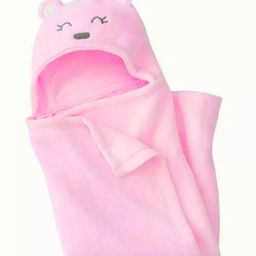Brandonn Flannel Baby Blanket Bear Design - Pink-image-30