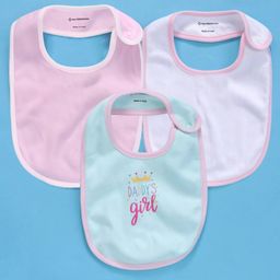 My Milestones Bibs Value Set 3 Pcs - Baby Pink Aqua White-61