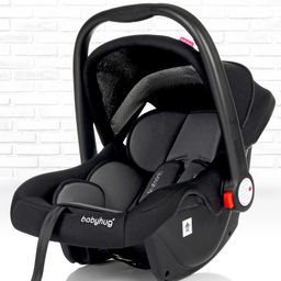 Babyhug Amber Car Seat Cum Carry Cot With Rocking Base with 1 Year Warranty - Black Grey-4