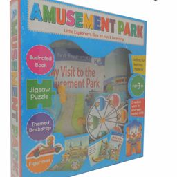 Pegasus Amusement Park Themed Story Book and 12 Pieces Jigsaw Puzzle - English-image-79