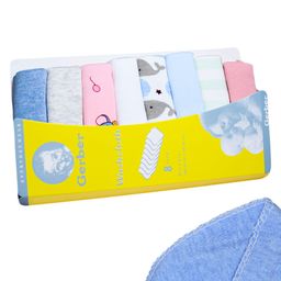 The Little Lookers Terry Cotton Wash Cloth Pack of 8 - Multicolor-image-42