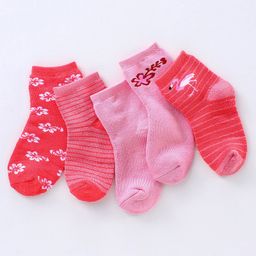 Honeyhap Premium Ankle Length Bamboo Nylon Spandex Set of Socks Pack of 5 - Multicolor-image-7