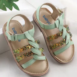 Babyoye Casual Shimmer Sandals - Light Green-picture-28