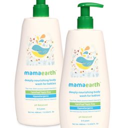 mamaearth Deeply Nourishing Body Wash For Babies - 400 ml (Pack of 2)-image-82