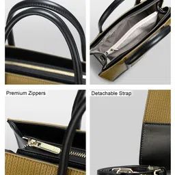 itti Textured PU Oversized Structured Handheld Bag image 5