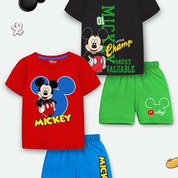 Disney By Miss and Chief Boys Printed T-shirt with Shorts-image-98