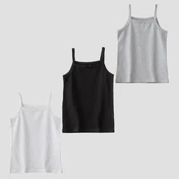 YUV Girls Pack Of 3 Non-Padded Camisole-30