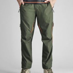 BOMBAY TROOPER Men Relaxed Fit Easy Wash Airwave Zippers Ultra Light Trekking Pants-image-59