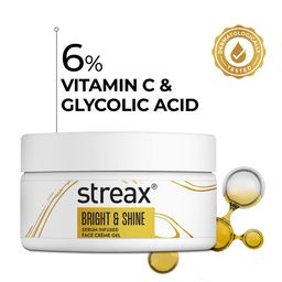 Streax Bright & Shine Serum Infused Face Cream Gel with 6% Vitamin C & Glycolic Acid - 50g-16