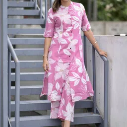 KALINI Women Floral Printed Regular Kurta with Palazzos-image-85