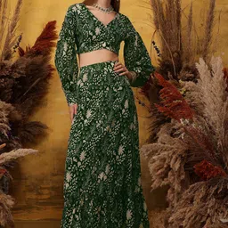indo street Printed Long Sleeve Top & Skirt Co-Ords-image-18