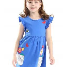 YK Flutter Sleeve Fit & Flare Dress-image-52