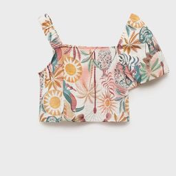 Mango Kids Girls Tropical Print Tropical Regular Top-picture-18