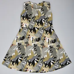 we11 Girls Conversational Printed Fit & Flare Dress-image-18