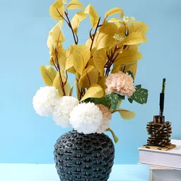 TAYHAA Yellow 2 Pieces Chrysanthemum Artificial Flower-image-18