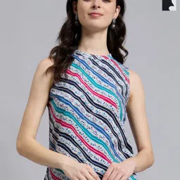 THE FAB FACTORY Pack Of 2 Leheriya & Floral Print Vest Top-picture-1