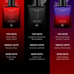 VILLAIN Set Of 3 Snake, Revolver & Desire Eau De Parfum - 30 ml Each image 2