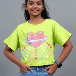 UNDER FOURTEEN ONLY Girls Printed Pockets T-shirt-image-67