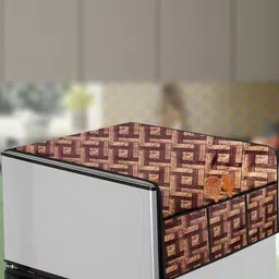 The Furnishing Tree Coffee Brown Printed Refrigerator Cover-image-65