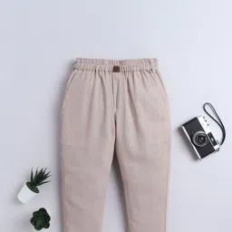 BAATCHEET Boys Textured Relaxed Slim Fit Easy Wash Trousers-image-60