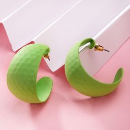 Bohey by KARATCART Contemporary Half Hoop Earrings-38