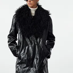 Trendyol Women Shawl Collar Biker Jacket-picture-6
