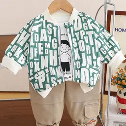StyleCast x Revolte Boys Pure Cotton Printed T-shirt and Shirt with Trousers-picture-24