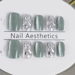 Secret Lives 24-Pcs Cats Eye With Glitter & 3D Crystal Design Nail Art-37