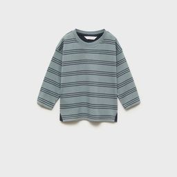 Mango Kids Boys Pure Cotton Striped T-shirt-image-72