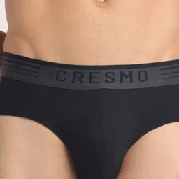 Cresmo Pack Of 3 Men Antimicrobial Basic Briefs CR-B-STR-P3-INTBLK-INTBLK-INTBLK-S image 4