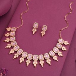 Anouk Gold-Plated Artificial Stone-Studded Jewellery Set-image-94