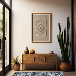 Sapana Carpet-Mats Navy Blue Abstract No Shredding Polyester Carpet image 1