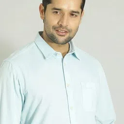 Indian Terrain Men Slim Fit Solid Spread Collar Cotton Casual Shirt-picture-13