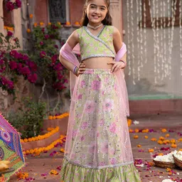 pspeaches Girls Printed Ready to Wear Lehenga & Blouse With Dupatta-image-41