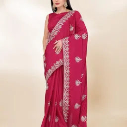 VAIRAGEE Embellished Embroidered Designer Saree-image-25