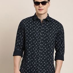 Turtle Relaxed Floral Printed Pure Cotton Slim Fit Casual Shirt-image-10