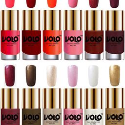 VOLO Set Of 12 Luxury Super Shine Nail Polish- 9.9ml Each- Combo- No- 319-35